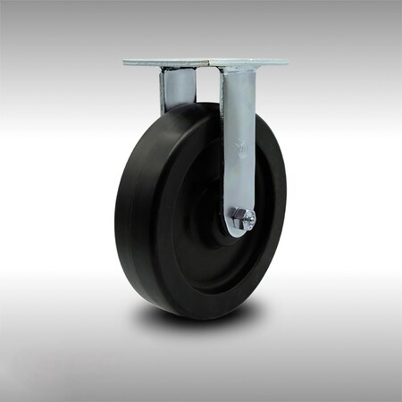 Service Caster 8 Inch Stainless Steel Polyolefin Wheel Rigid Caster with Roller Bearing SCC SCC-SS30R820-POR